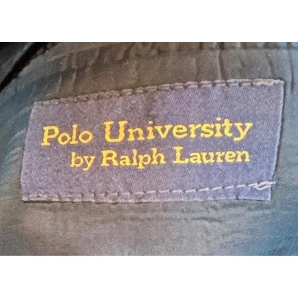 Vintage Ralph Lauren Polo University Blazer Mens Navy Blue 3-Button Wool Formal